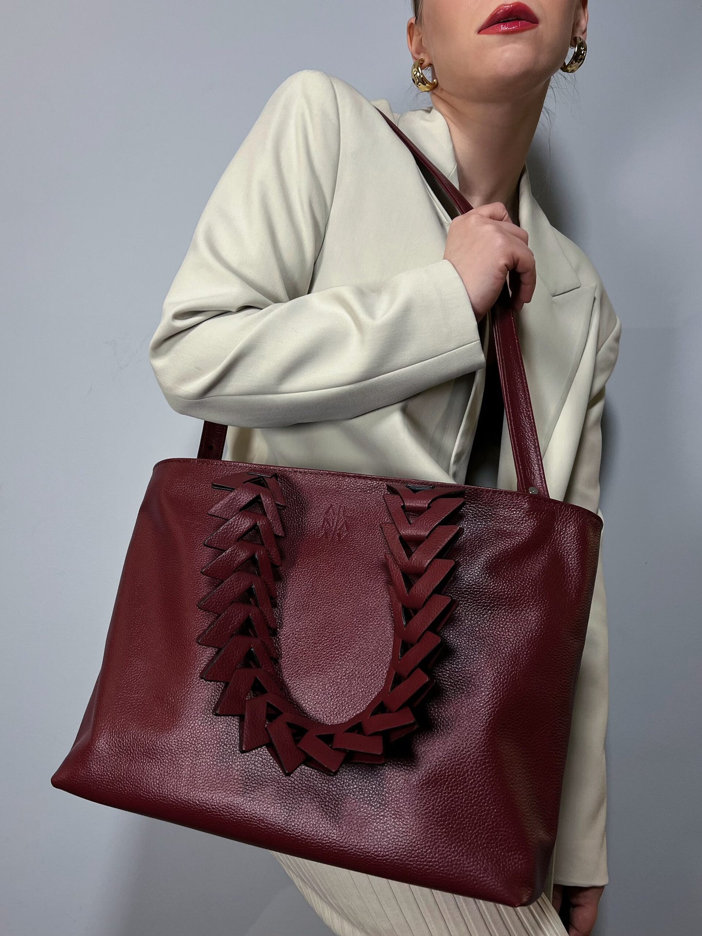 Caro laptop Tote Vinotinto