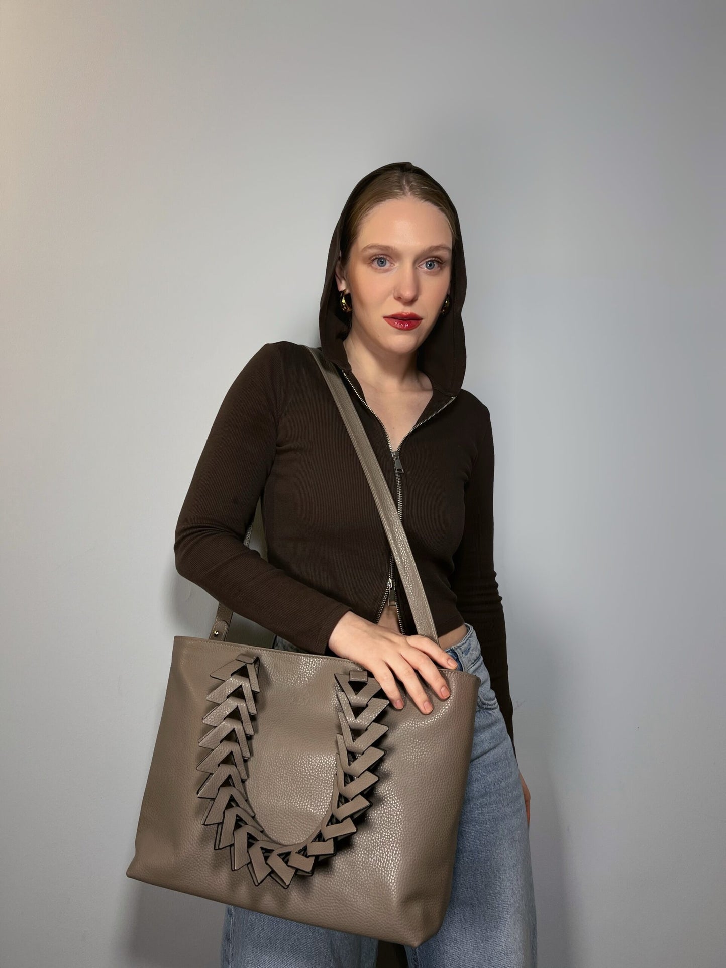 Caro Laptop Tote taupé