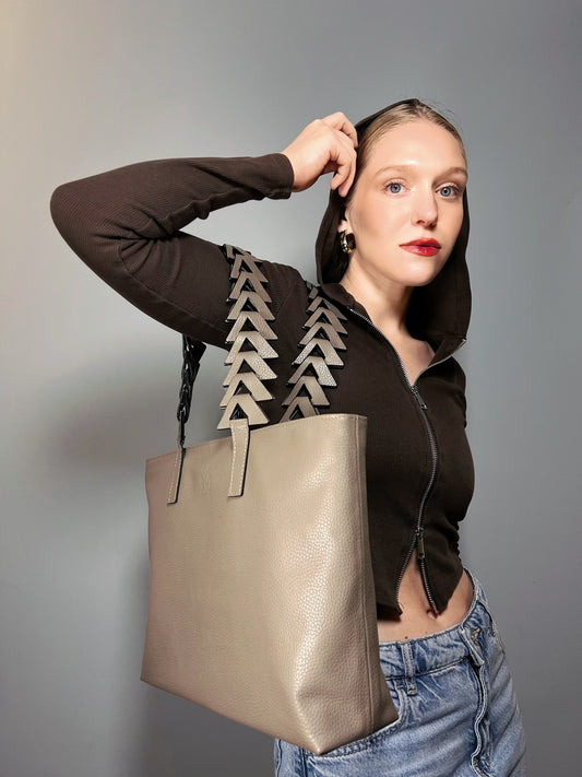 Caro Laptop Tote taupé