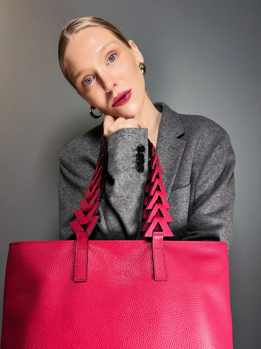 Caro Laptop Tote Red