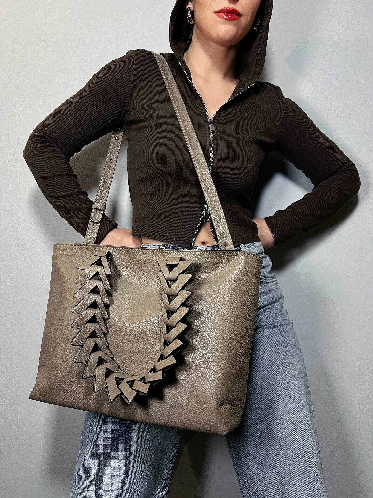 Caro Laptop Tote taupé