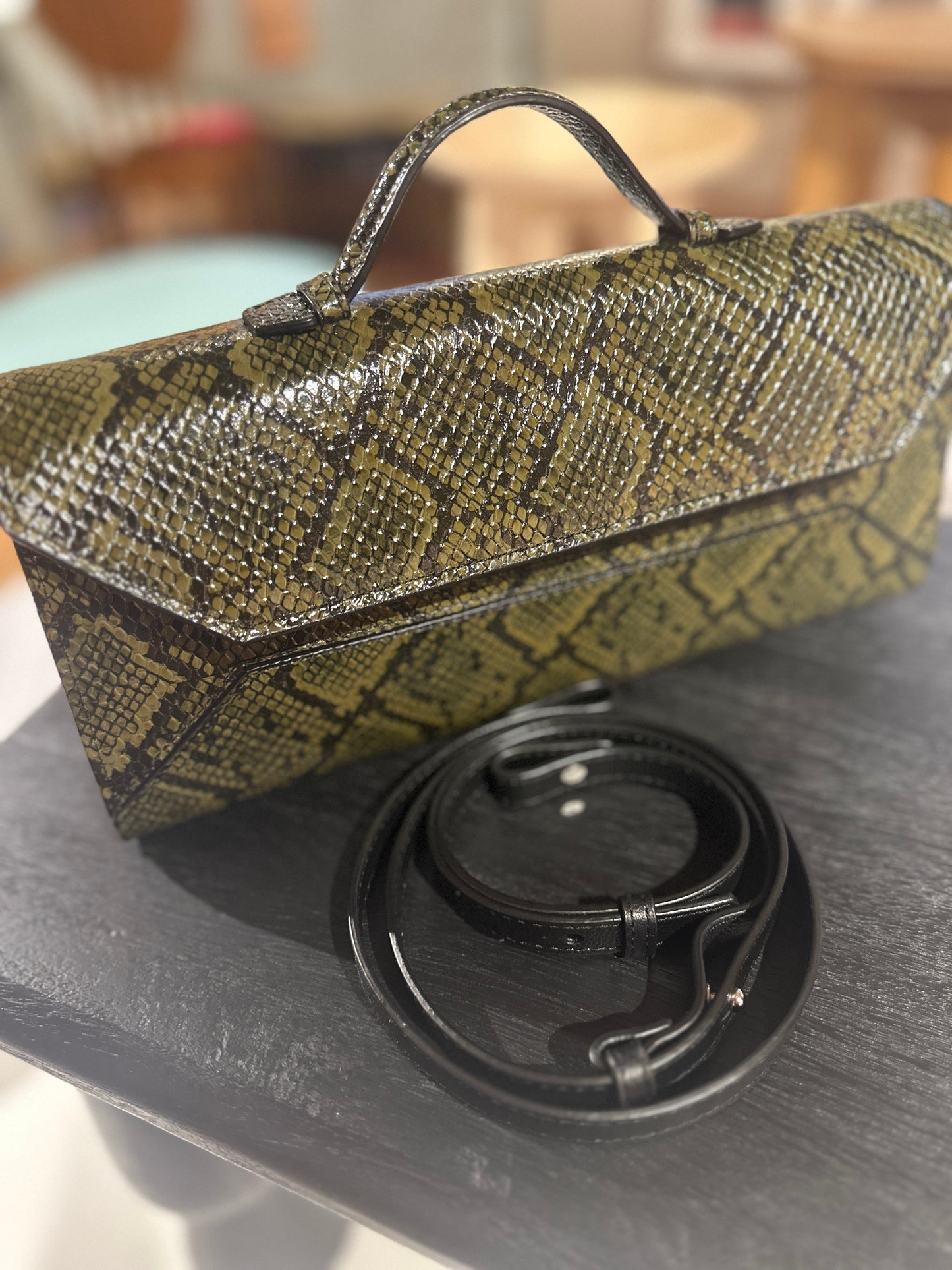Sofi Baguette -tessitura- deep green