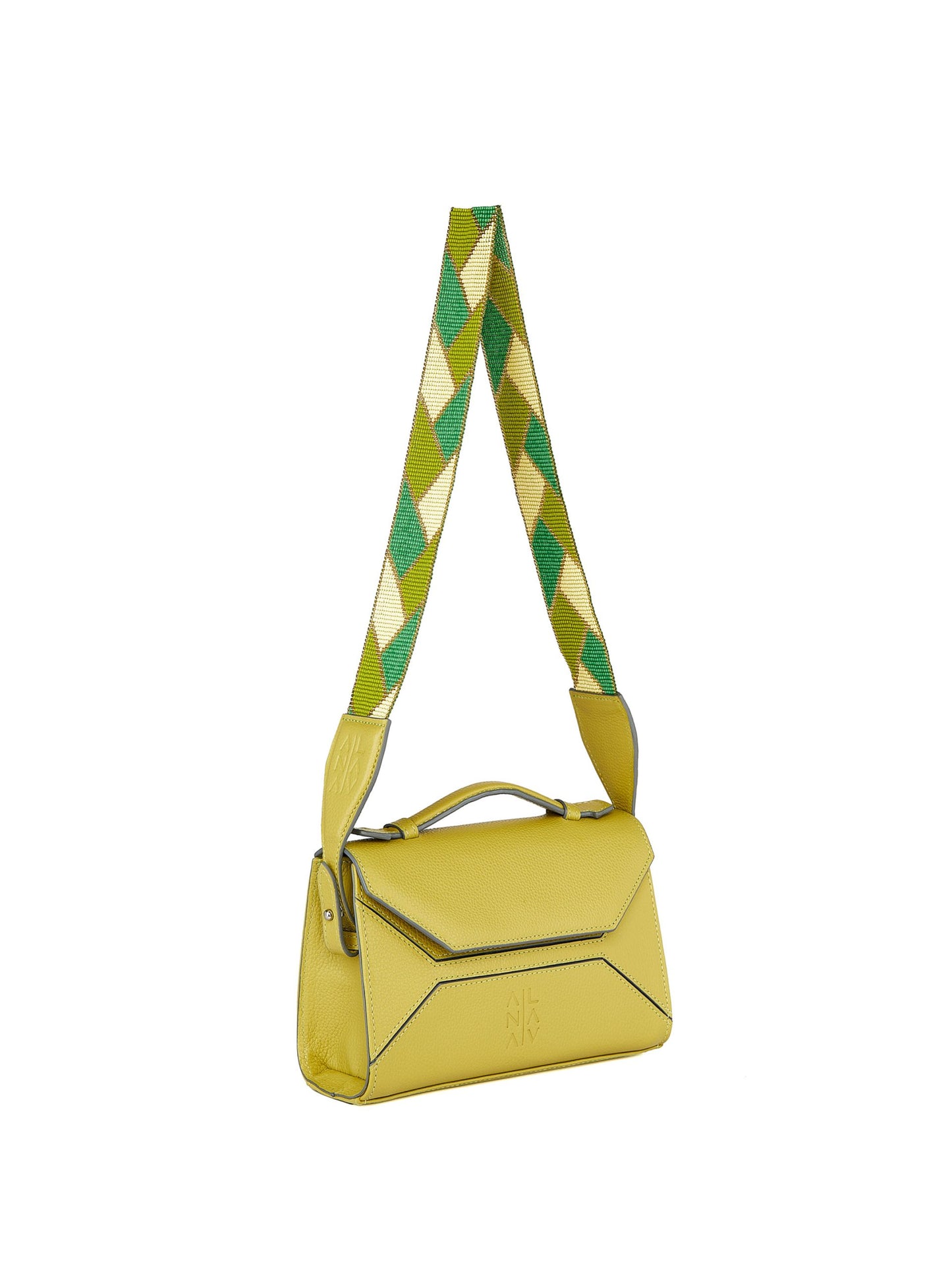 Sofi Minibag verde Limoncello + correa en Mostacilla