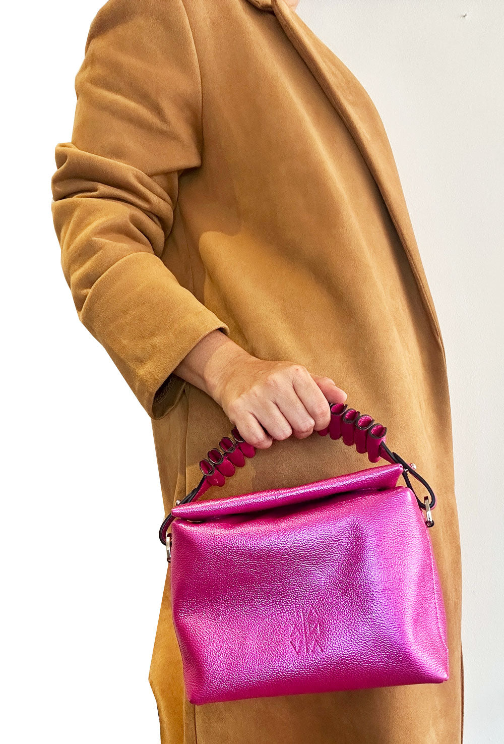 Mini Ana bag waves strap - fucsia