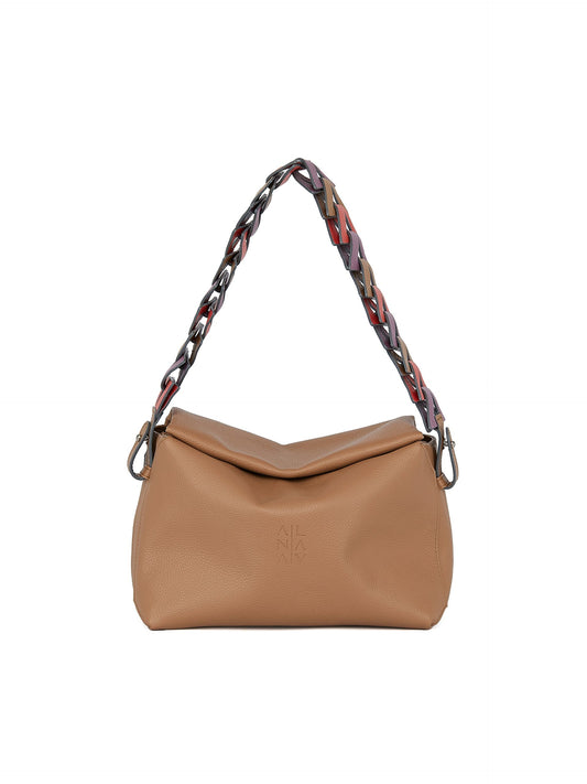 Ana Soft hobo bag Miel - correa combinada