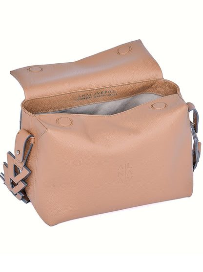 Ana Soft hobo bag Miel - correa combinada