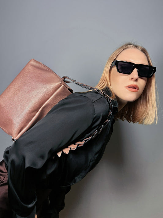 Ana Soft hobo bag palo de rosa