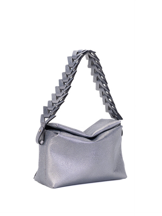 Ana Soft hobo bag Plateado