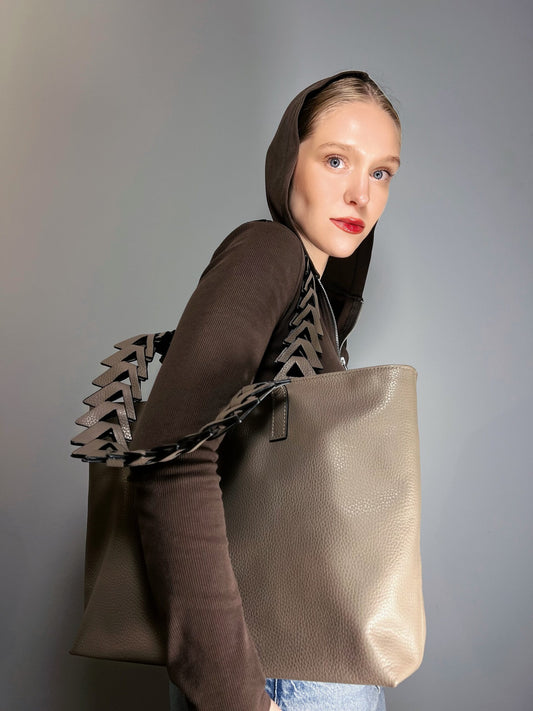Caro Laptop Tote taupé