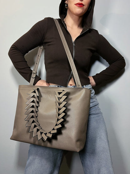 Caro Laptop Tote taupé
