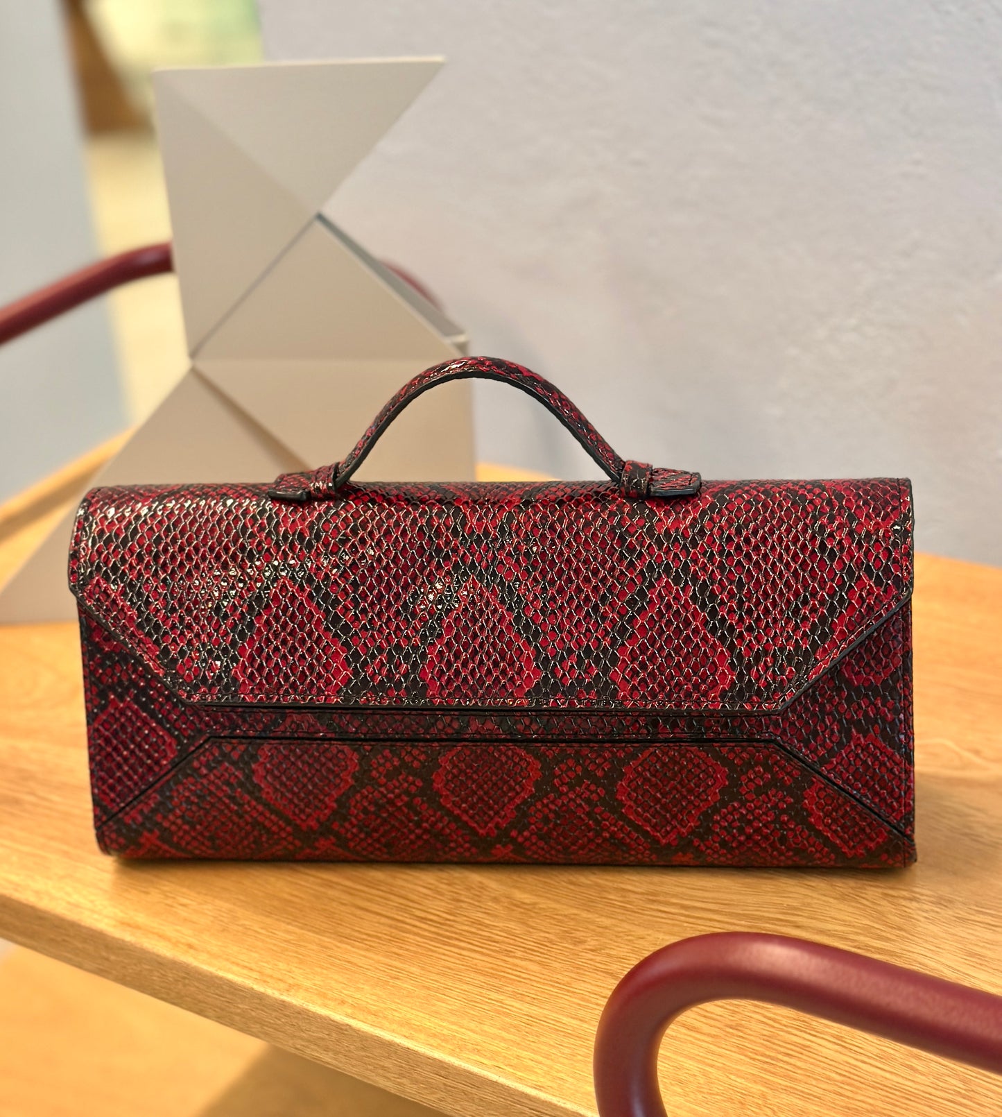 Sofi Baguette bag - tessitura vino