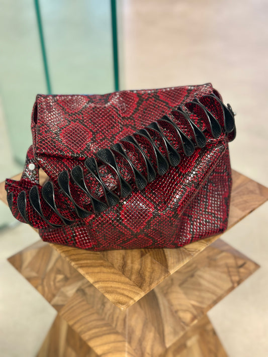 Ana bag waves strap - tessitura- vino