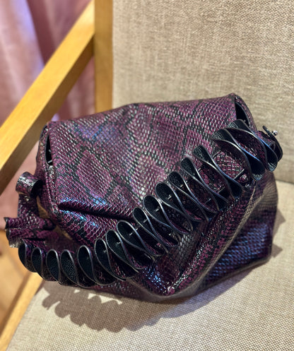 Ana bag waves strap- tessitura- uva