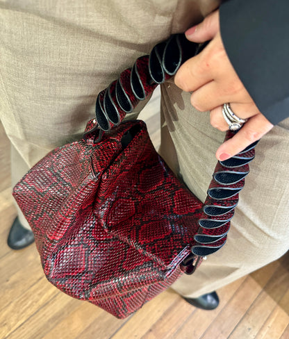 Ana bag waves strap - tessitura- vino