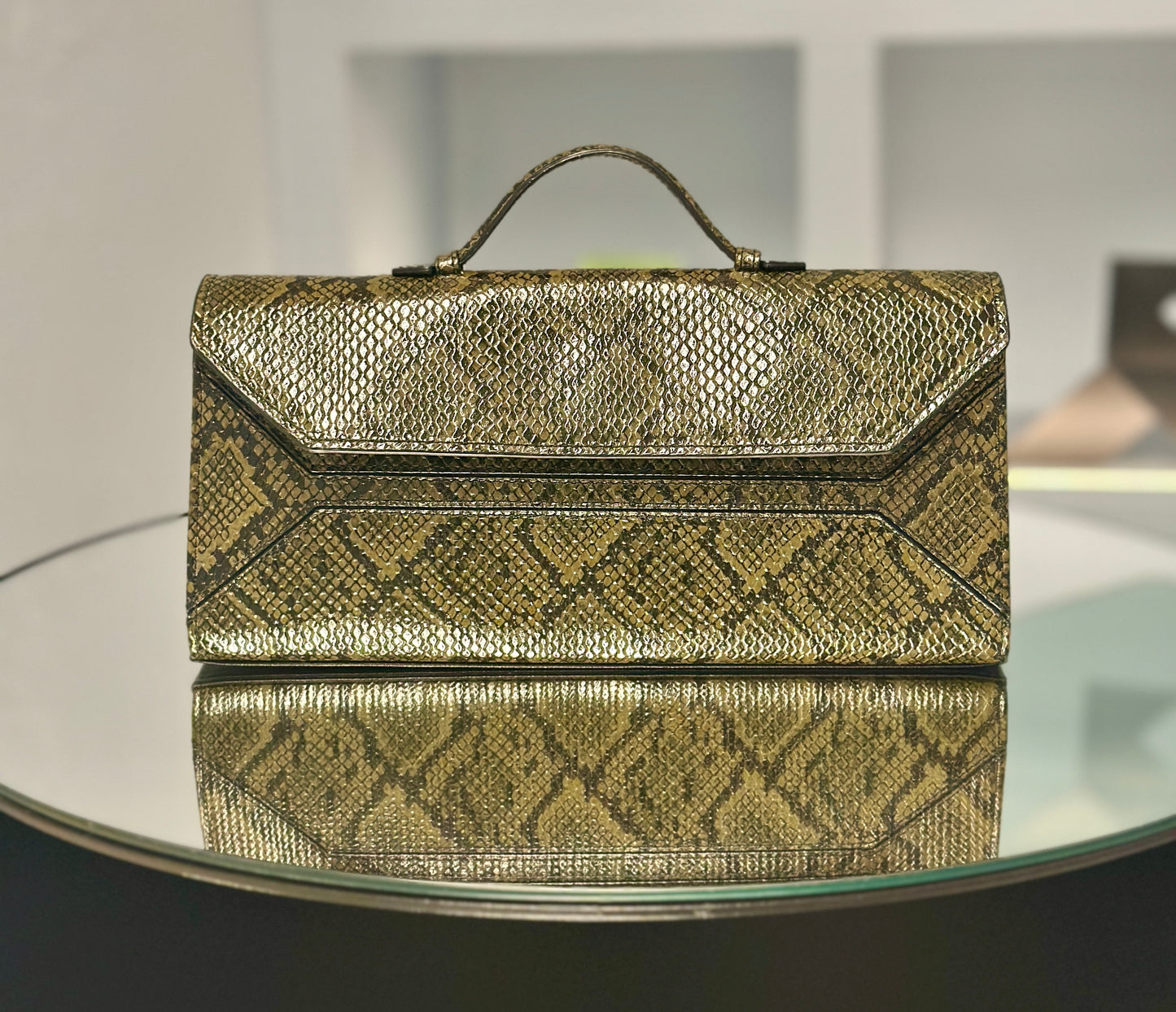 Sofi Baguette  -tessitura- deep green