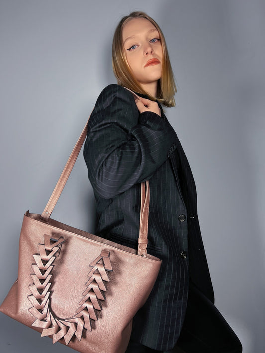 Caro Laptop Tote Palo de rosa