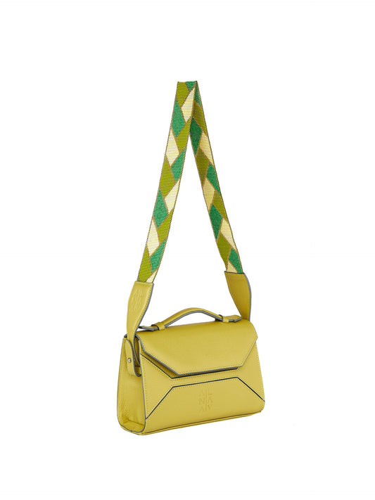Sofi Minibag verde Limoncello + correa en Mostacilla