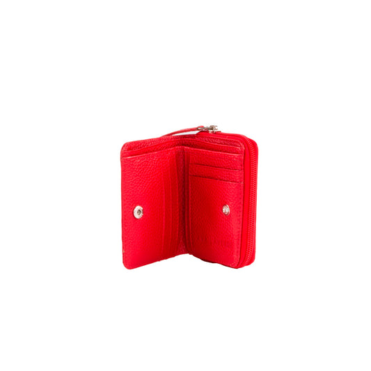 Billetera Monedero  rojo lisa