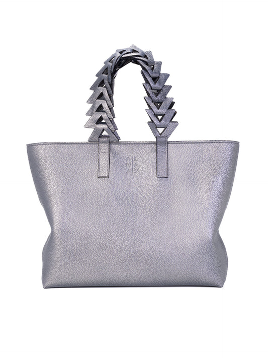 Caro  Laptop Tote Plateado