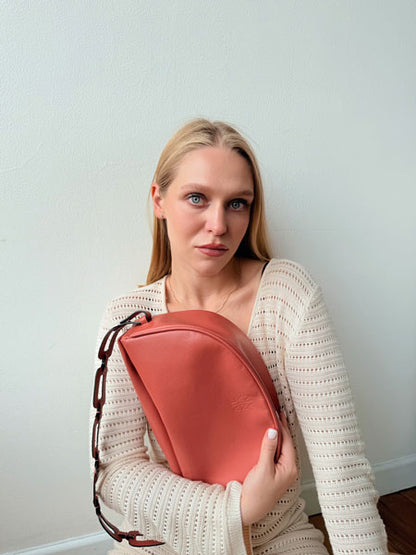 Mimi Moon bag correa Ovalos - Ladrillo