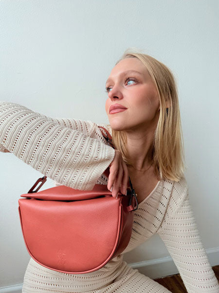 Mimi Moon bag correa Ovalos - Ladrillo